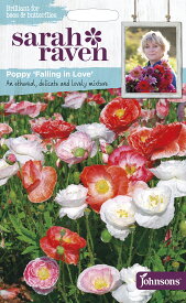 【種子】Johnsons Seeds Sarah Raven Brilliant for Bees & Butterflies Poppy Falling in Love サラ・レイブン ビー＆バタフライ ポピー フォーリング・イン・ラブ ジョンソンズシード