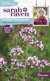 【種子】Johnsons Seeds Sarah Raven Brilliant for Bees & Butterflies Wildflower Wild Marjoram サラ・レイブン ビー＆バタフライ ワイルドフラワー・ワイルド・マジョラムジョンソンズシード