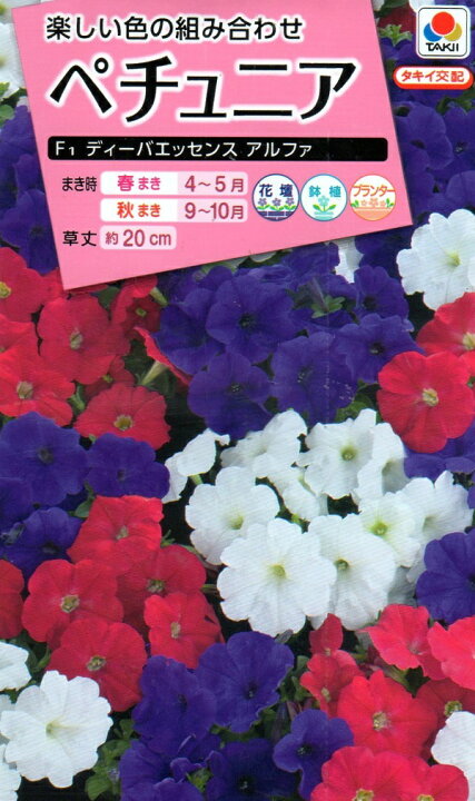 楽天市場 種子 ペチュニア F1 ディーバエッセンス アルファ タキイ種苗のタネ Ivy