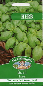 【種子】Mr.Fothergill's Seeds HERB Basil Sweet ハーブ バジル・スイート ミスター・フォザーギルズシード