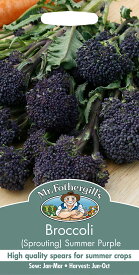 【種子】Mr.Fothergill's Seeds Broccoli (Sprouting) Summer Purple ブロッコリー サマー・パープル ミスターフォザーギルズ