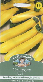 【種子】Mr.Fothergill's Seeds Courgette Soleil F1 クルジェット（スクワッシュ） ソレイル・F1 ミスター・フォザーギルズシード