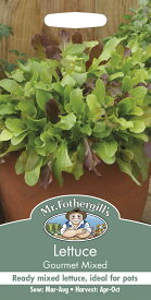 【種子】Mr.Fothergill's Seeds Lettuce Gourmet Mixed レタス グルメ・ミックス ミスター・フォザーギルズシード