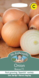 �y��q�zMr.Fothergill's Seeds Onion Bonus F1 �I�j�I���E�{�[�i�X�EF1 �~�X�^�[�E�t�H�U�[�M���Y�V�[�h