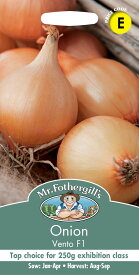 【種子】Mr.Fothergill's Seeds Onion Vento F1 オニオン（たまねぎ）・ヴェント・F1 ミスター・フォザーギルズシード