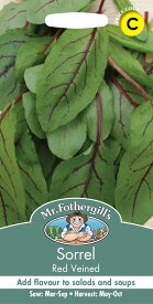 【種子】Mr.Fothergill's Seeds Sorrel Red Veined ソレル レッド・ヴェインド ミスター・フォザーギルズシード