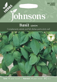 【種子】Johnsons Seeds HERBS Basil LEMONハーブス バジル レモン ジョンソンズシード