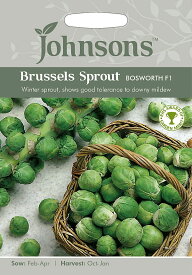 【輸入種子】Johnsons Seeds Brussels Sprout Bosworth F1ブリュッセルズ・スプラウト（芽キャベツ） ボスワース・F1ジョンソンズシード