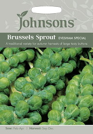 【輸入種子】Johnsons Seeds Brussels Sprout Evesham Special ブラッセルズ・スプラウト（芽キャベツ）・イブシャム・スペシャル ジョンソンズシード