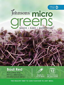 yqzJohnsons Seeds MICRO greens Basil Red }CNEO[YiXvEgjoW bh W\YV[h