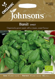 【種子】Johnsons Seeds ORGANIC Basil Sweet オーガニック バジル・スイート ジョンソンズシード