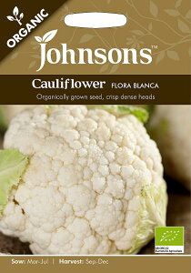 �y��q�zJohnsons Seeds ORGANIC Cauliflower FLORA BLANCA �I�[�K�j�b�N �J���t�����[ �t���[���E�u�����J �W�����\���Y�V�[�h