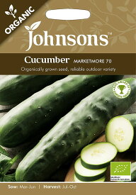 【種子】Johnsons Seeds ORGANIC Cucumber MARKETMORE 70 オーガニック キューカンバー（きゅうり） マーケットモア 70 ジョンソンズシード