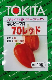 【種子】フルーツピーマン ぷちピープロ 70 レッド トキタ種苗のタネ