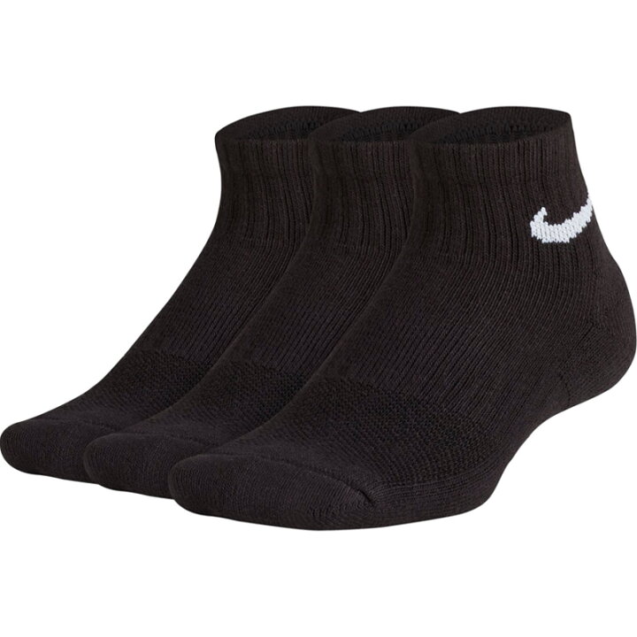 楽天市場 ナイキ Nike 靴下 ジュニア レッグウェア ソックス スポーツ 運動 3p Ya パーフ クッション Qt ソックス Sx6844 010 黒 Ivy Casual