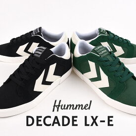 【16%OFF / セール / 値下げ】ヒュンメル hummel スニーカー メンズ ローカット カジュアル シューズ ファッション 靴 DECADE LX-E HM216021 2001 6013 黒 緑