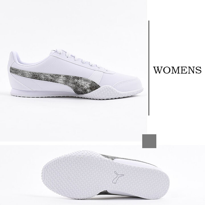 楽天市場 プーマ Puma スニーカー レディース カジュアル ファッション おしゃれ 靴 運動 ベラ Raw メタリック 3848 01 白 Ivy Casual