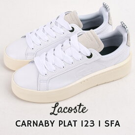 ラコステ lacoste スニーカー レディース ローカット カジュアル シューズ ファッション 女性 おしゃれ CARNABY PLAT 123 1 SFA 45SFA0040 65T 白