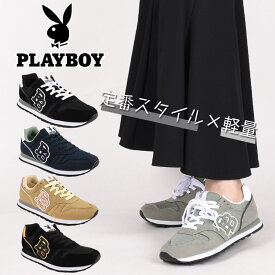 【44%OFF / セール / 値下げ】レディース スニーカー カジュアル 軽量 シューズ ファッション プレイボーイPB-1137 playboy BLK GRY NVY BEG BLK/GLD 黒 灰 紺