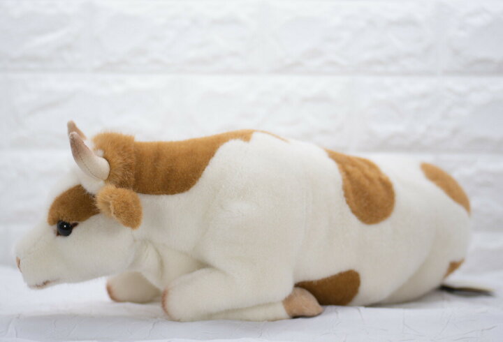 楽天市場】ケーセン ぬいぐるみ kosen うし 伏せ 茶白 39cm Cow, Lying 