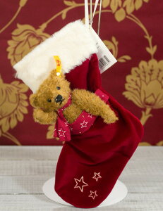 V^Ct efBxA Steiff efBxA with XgbLO15cmiTeddy Bear with Christmas stockingj ʂ v[g