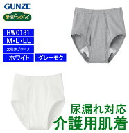 ※送料無料※ GUNZE グンゼ 愛情らくらく ブリーフ パンツ 介護 介護用品 尿漏れ対応 前あき 男性 紳士 …