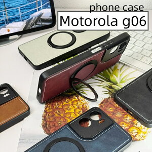 moto g06 �P�[�X ��]���X�^���h ���� Motorola ���g 360° ��] g06 �X�g�[�� �J�o�[ �����O�t�� ���i�� ���g���[�� 5�F �X�^���h �J�o�[ PU���U�[ ���i�� ���C�����X�[�d Motorola g06 �X�}�z�P�[�X ���^