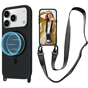 For iPhone 17 Pro Max �P�[�X �l�b�N�X�g���b�v �X�}�z�P�[�X �V�����_�[ MagSafe�Ή��}�O�l�b�g��