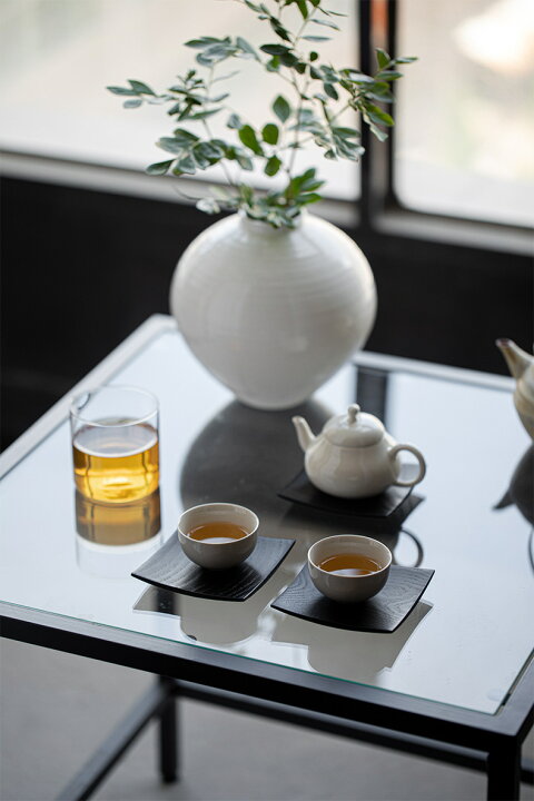楽天市場】小皿 茶敷 豆皿 コースター 木製 黒 ナチュラル 反羽 9cm 