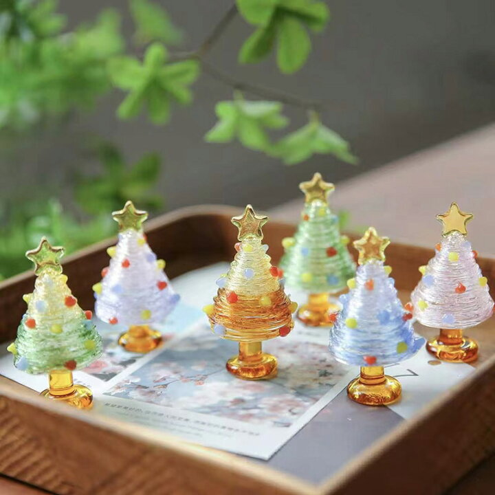 楽天市場】かわいい ガラス クリスマス ツリー ハンドメイド グリーン 