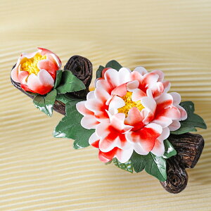 100年枯れない磁器のお花 美しい牡丹 一輪の花 お香・線香立て ボタンの花 お香立て 香立 お香置き 置物 陶磁器 花のオブジェ インテリア 枯れないお花 アレンジ 陶磁器の花 フラワー ギフト