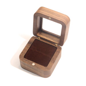 天然木 指輪ケース 窓付き リングケース 木製 収納 高級 小さい 一枚入れ ミニサイズ アクセサリーケース おしゃれ 婚約指輪入れ 婚約指輪収納 持ち運び リングボックス 携帯 外出 旅行便利