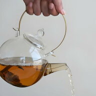 IwaiLoft 朧月 ガラスケトル 900ml 耐熱 ガラス ティーポット まんまるポットヤカン 湯沸かし 手作り お…