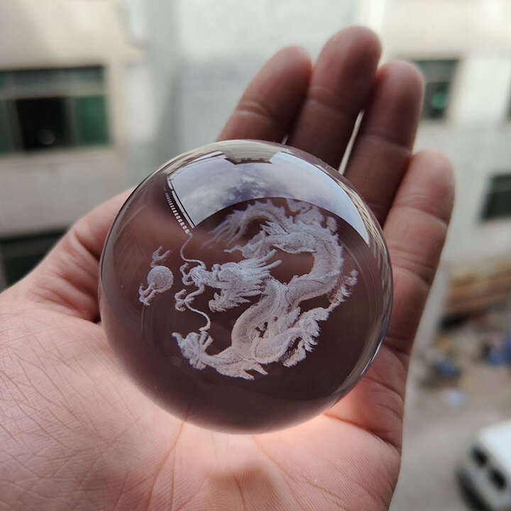 楽天市場】IwaiLoft クリスタルボール 置物 3D 水晶玉に浮かび上がる 