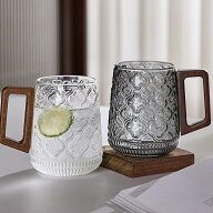 IwaiLoft 美しい佇まい 耐熱ガラス 350ml グラス ガラスマグ ガラスカップ コップ コーヒーカップ コーヒ…