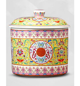 美しい質感の茶筒 米びつ ライスメジャー 収納ジャー 茶入 お茶缶 八寶 紅茶 コーヒー豆 小物収納 景徳鎮 陶磁器 シノワズリ 水栽培 花瓶 インテリア おしゃれ 防湿保存 IwaiLoft お菓子 穀物収