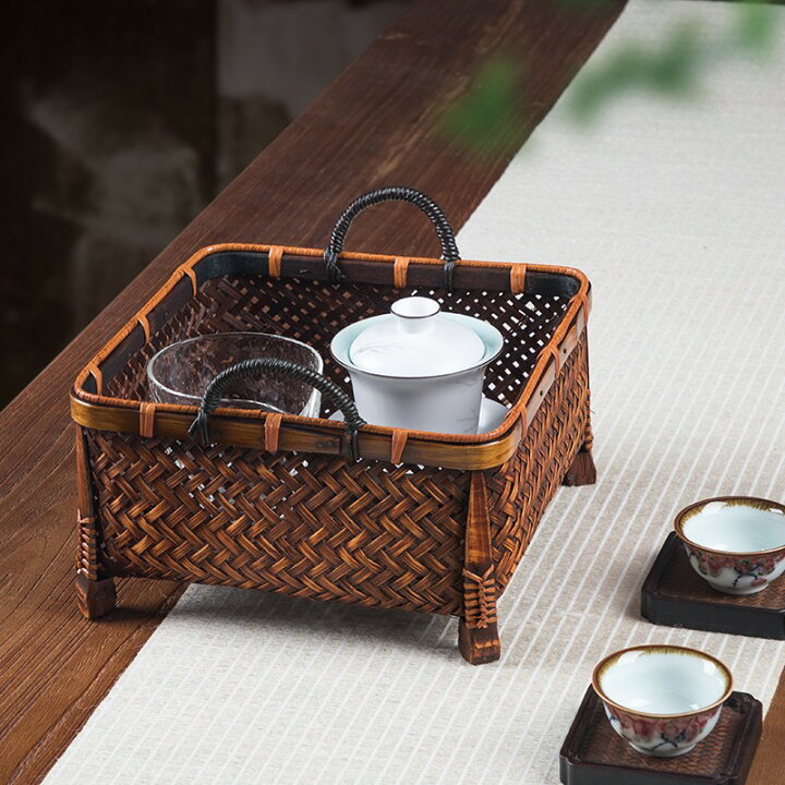 竹竹細工籠小物入れ食器5個セットインテリアキッチン