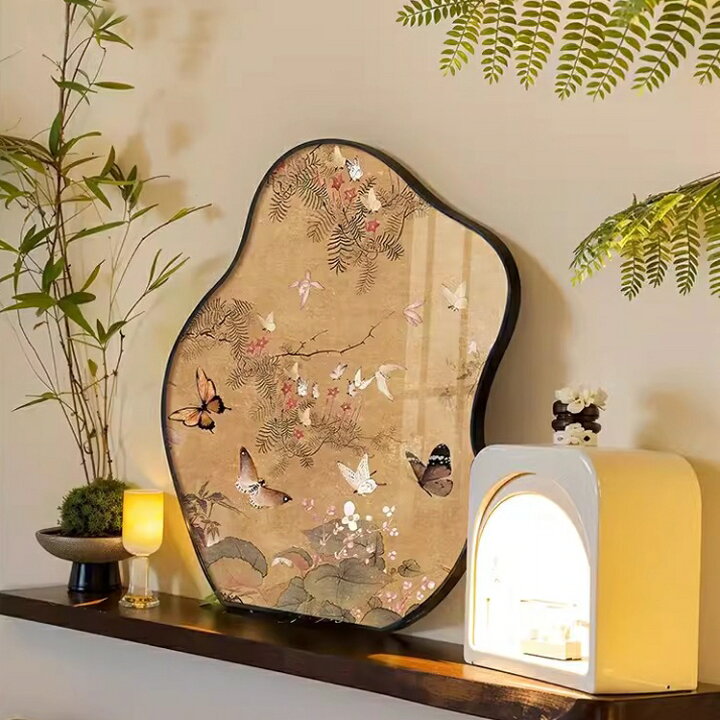 楽天市場】IwaiLoft 「百蝶図」レトロ・ミッドセンチュリー 水晶工芸絵  