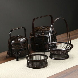 清境Craft 自然素材にこだわったかご 竹 かご 手作り 竹籠 バスケット手提げ 竹かご 竹細工 インテリア 雑貨 おしゃれ