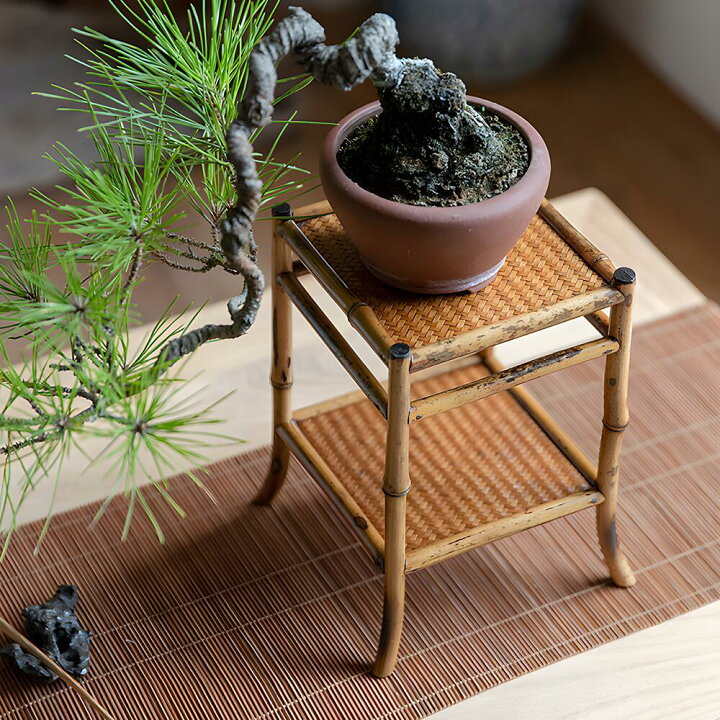 楽天市場】清境Craft 手作り 天然竹製 花台 花瓶置き おしゃれ 