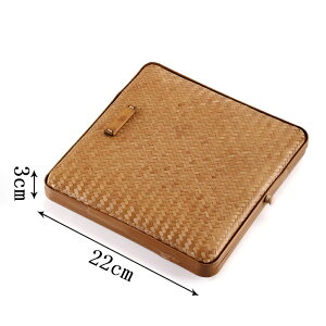 清境Carft 収納ケース 天然竹 バンブー 正方形 円形 収納ボックス 卓上 竹 仕分け おしゃれ プーアル茶 餅茶 収納 インテリア 小物収納 茶器 茶芸 インテリア