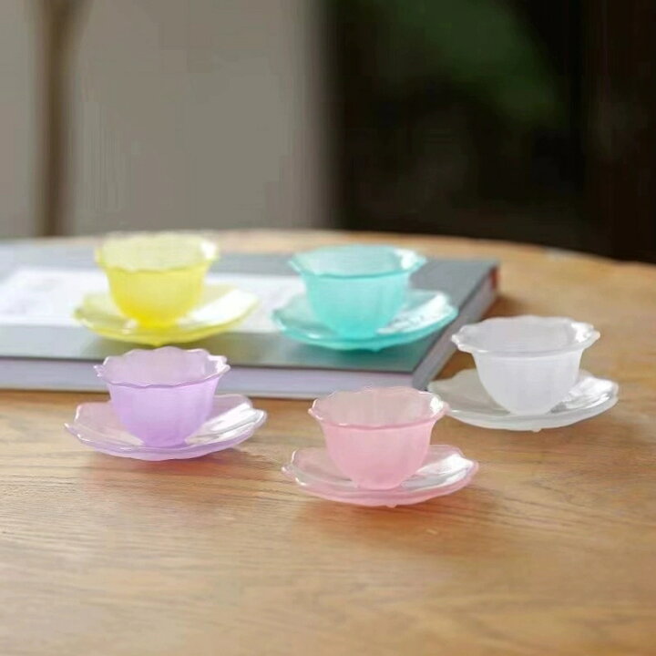 楽天市場】2点以上送無！夢のグラス ガラス 花形 25ml ガラスコップ 