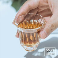 IwaiLoft 葵口 55ml 耐熱ガラス グラス ガラスコップ ガラスぐいのみ・おちょこ ローグラス 冷茶グラス …