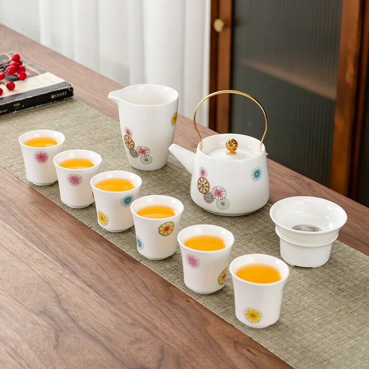 楽天市場】美しい手毬 花柄 茶器セット ティーポット 蓋碗 急須 横手  