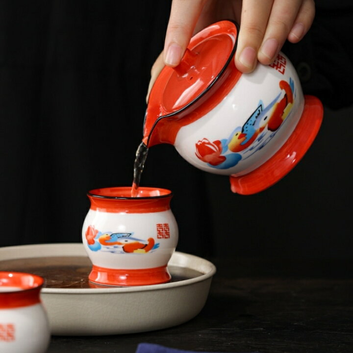 楽天市場】シノワズリ・レトロ 急須 湯呑 茶器セット 宝瓶 蓋碗 