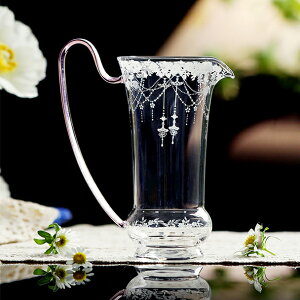 IwaiLoft ロマンチック 薔薇 手作り ガラスピッチャー 耐熱ガラス 繊細 エレガント 片口 徳利 酒器 日本酒 片口注器 ミルクピッチャー 小鉢 取り鉢 片口鉢 和食器 シンプル 中国茶器 公道杯 テ