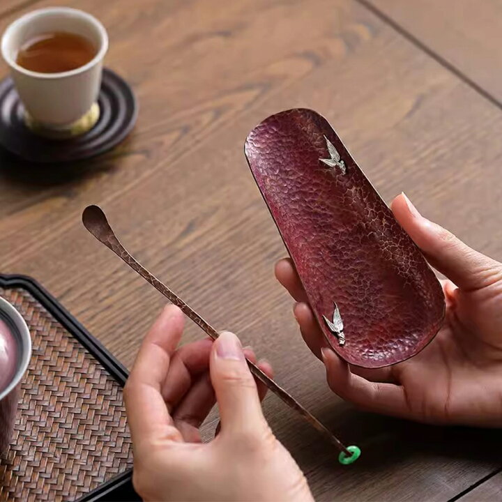 楽天市場】煎茶道具 銅製 茶合 茶味 さごう 茶杓 茶量 茶匙 彫刻 お茶 
