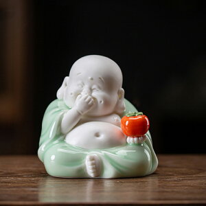 IwaiLoft 開運招福 仏像 置物 オブジェ かわいい 開運神 布袋様 弥勒仏 弥勒神 瞑想 縁起物 工芸品 民芸 風水グッズ 風水アイテム 彫像 陶磁器 金運 財運 お守り仏像