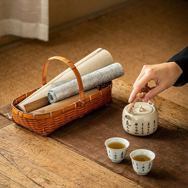 楽天市場】清境Craft 自然素材にこだわったかご 竹 かご 手作り 竹籠 