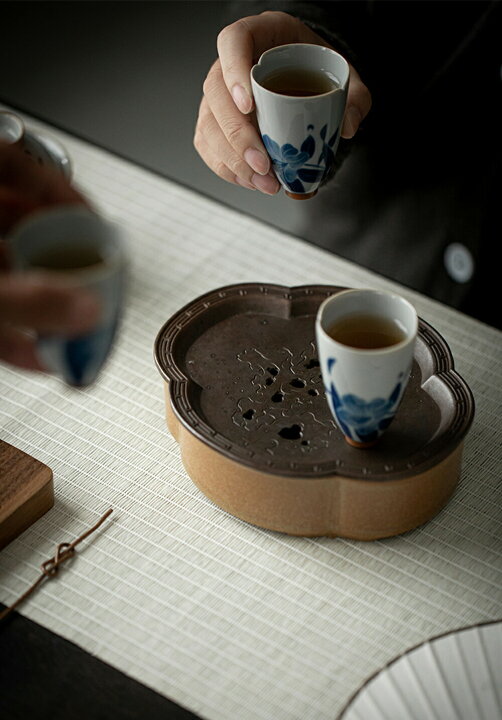 楽天市場】IwaiLoft 美品 手作り 急須受台 陶磁器 急須置き 茶台 茶盤 